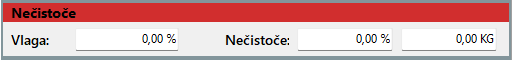 Vnos nečistoč pri tehtanju